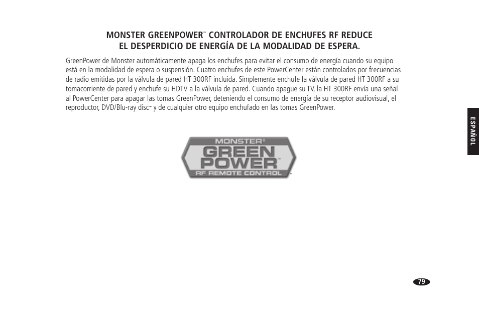 Monster greenpower | Monster HTS 1900G User Manual | Page 87 / 120