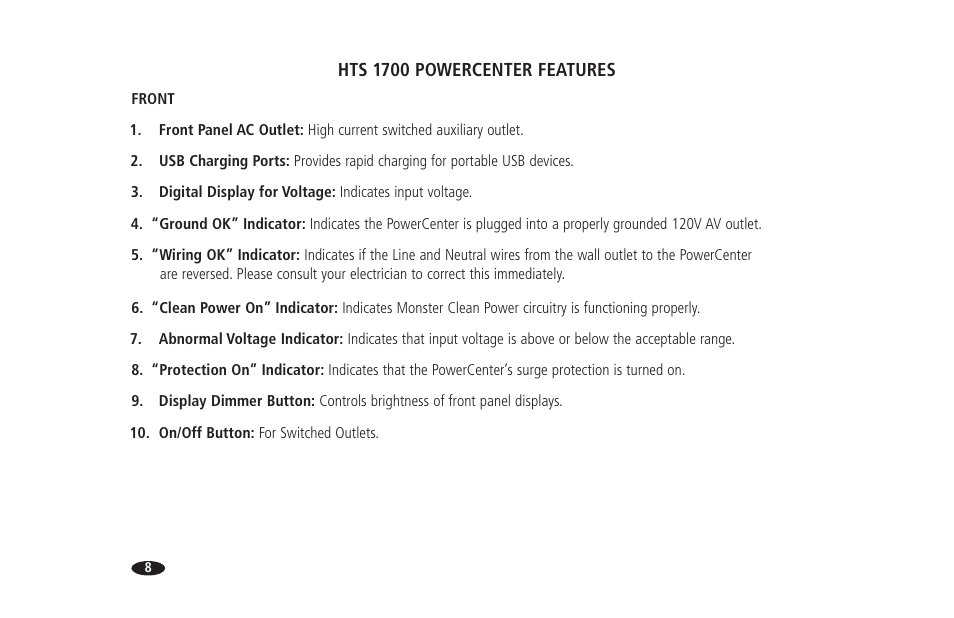 Monster HTS 1700 User Manual | Page 14 / 100