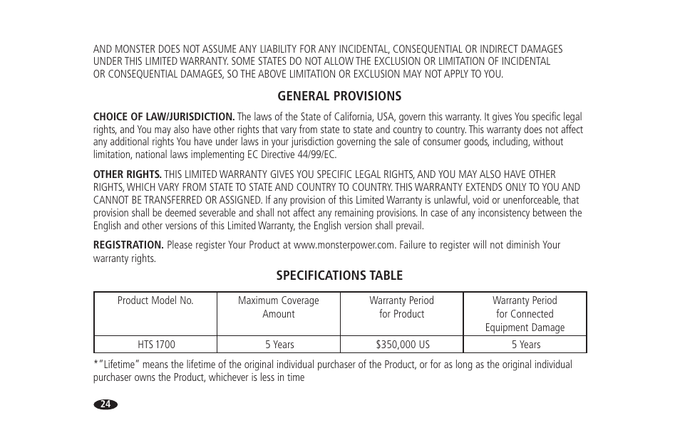 Monster HTS 1700 User Manual | Page 30 / 100