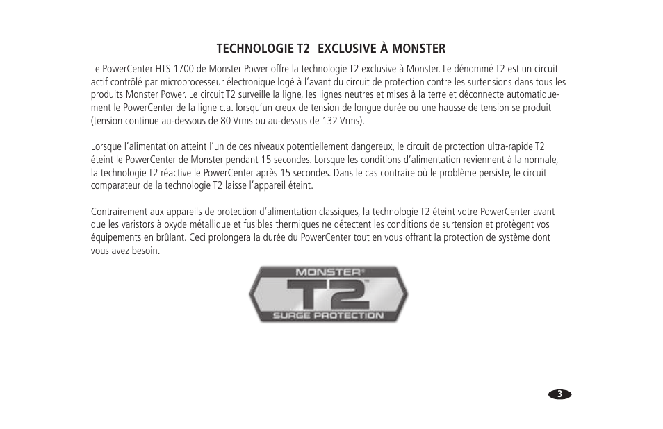 Technologie t2, Exclusive à monster | Monster HTS 1700 User Manual | Page 41 / 100