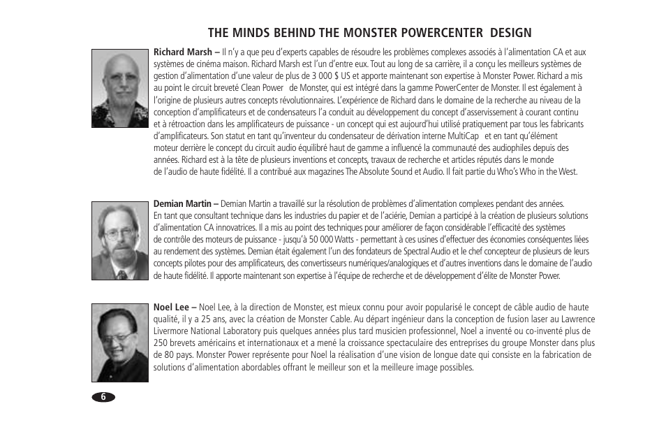 The minds behind the monster powercenter, Design | Monster HTS 1700 User Manual | Page 44 / 100