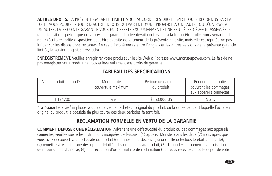 Monster HTS 1700 User Manual | Page 63 / 100