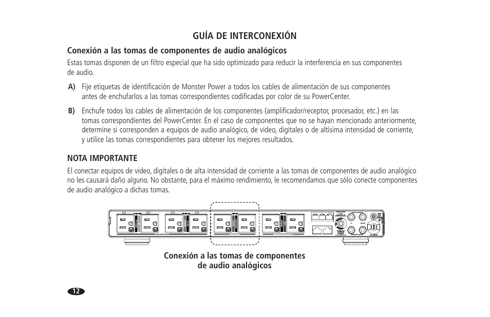 Guía de interconexión, Nota importante, Hts 1700 | Monster HTS 1700 User Manual | Page 84 / 100