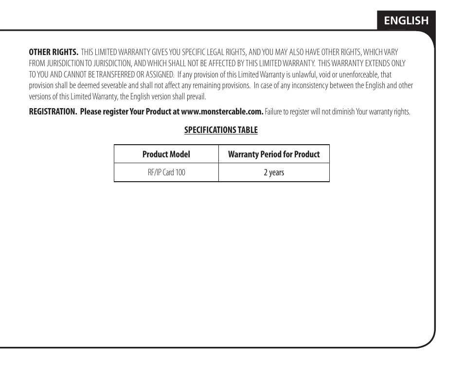 Monster Remote Access RF/IP Card 100 User Manual | Page 15 / 50