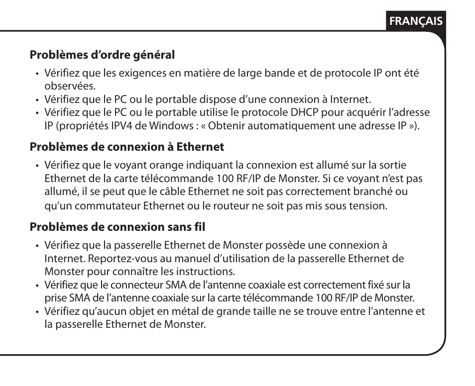 Monster Remote Access RF/IP Card 100 User Manual | Page 27 / 50