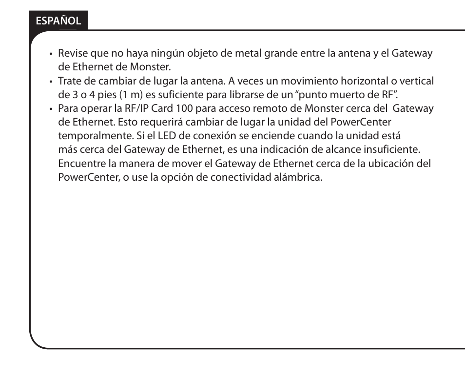 Monster Remote Access RF/IP Card 100 User Manual | Page 44 / 50