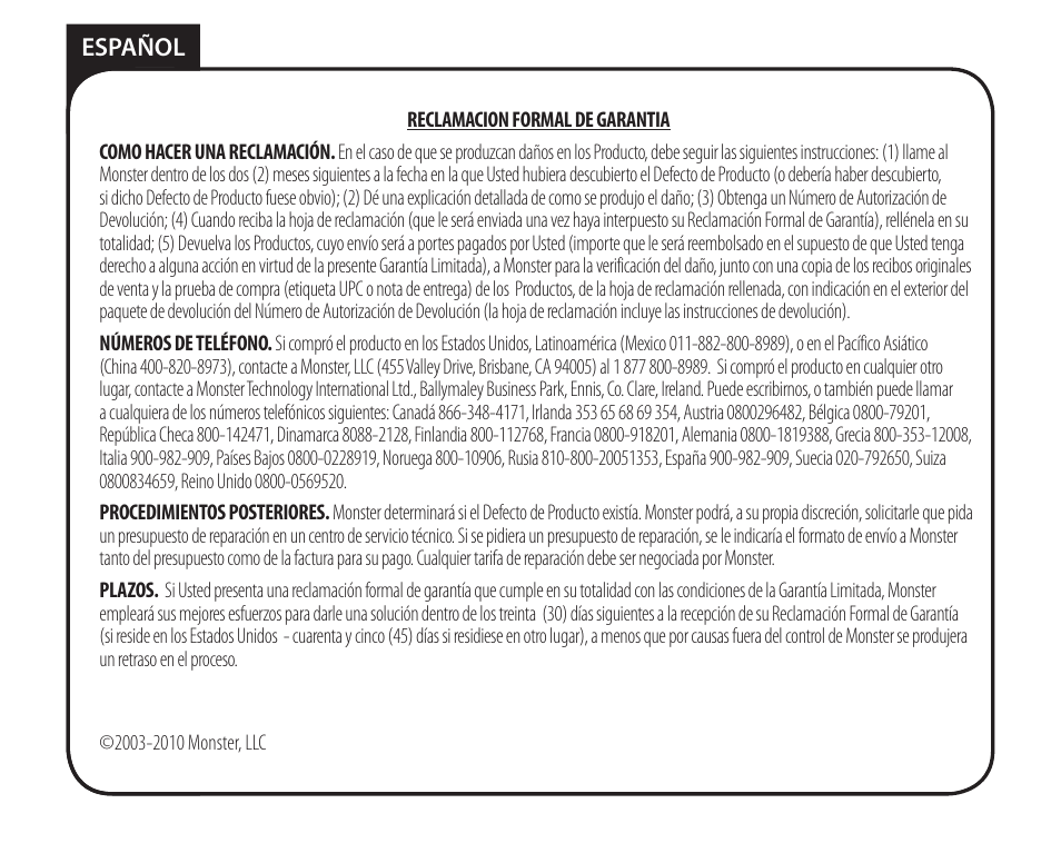 Monster Remote Access RF/IP Card 100 User Manual | Page 48 / 50