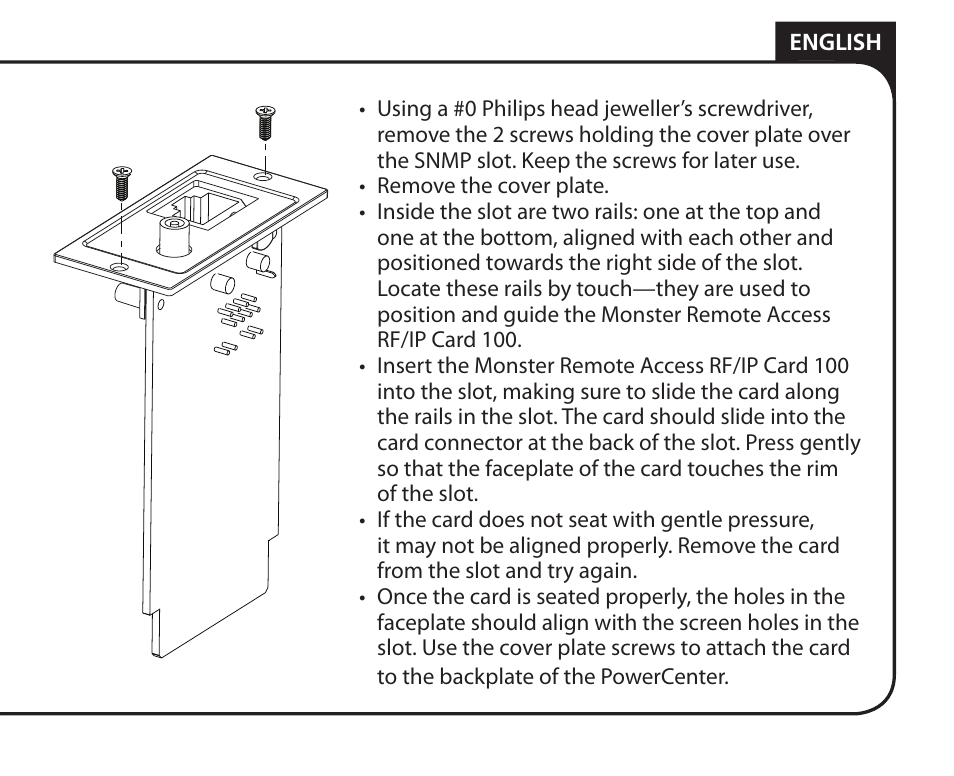 Monster Remote Access RF/IP Card 100 User Manual | Page 7 / 50