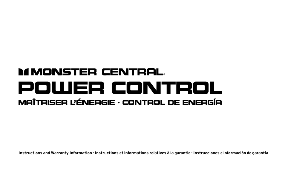 Monster PRT 100 MC User Manual | 25 pages