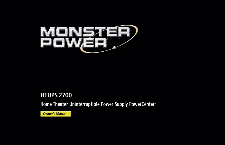 Monster HTUPS 2700 User Manual | 36 pages