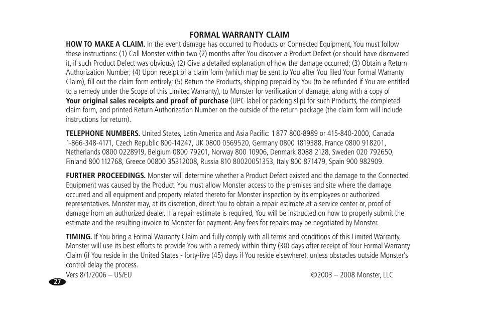 Monster HTUPS 2700 User Manual | Page 34 / 36