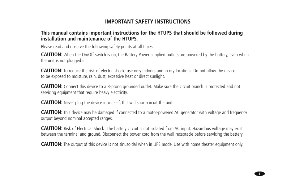 Monster HTUPS 2700 User Manual | Page 5 / 36