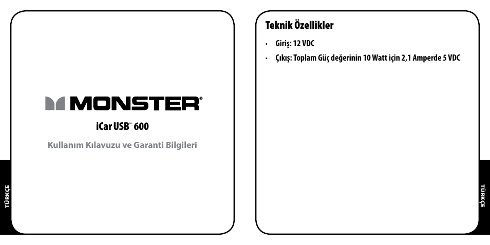 Icar usb, Teknik özellikler | Monster PowerPlug USB 600 User Manual | Page 51 / 72