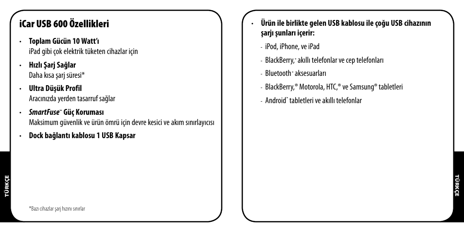 Icar usb 600 özellikleri | Monster PowerPlug USB 600 User Manual | Page 52 / 72