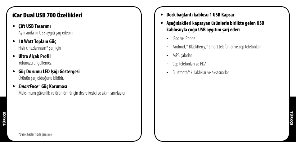 Icar dual usb 700 özellikleri | Monster PowerPlug Dual USB 700 User Manual | Page 31 / 44