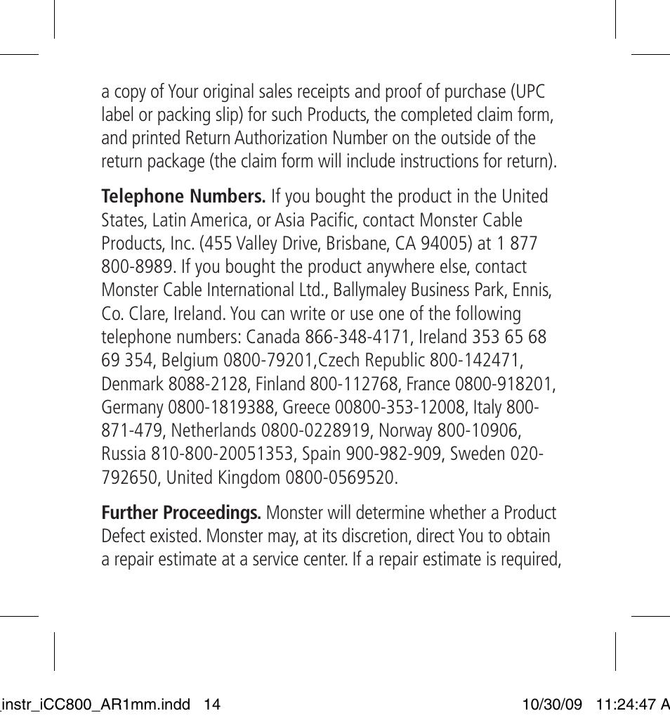 Monster iCarCharger 800 User Manual | Page 14 / 16
