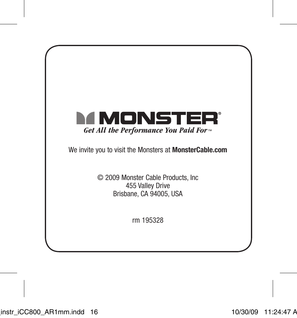 Monster iCarCharger 800 User Manual | Page 16 / 16