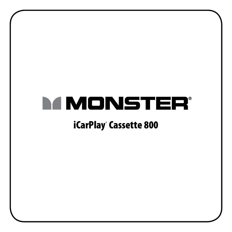 Monster iCarPlay Cassette 800 User Manual | 38 pages