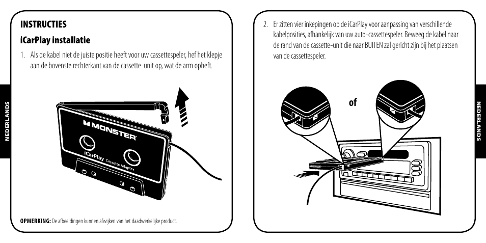 Instructies icarplay installatie | Monster iCarPlay Cassette 800 User Manual | Page 15 / 38