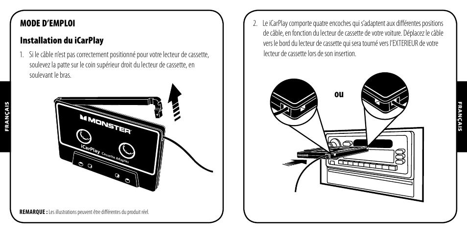 Mode d’emploi installation du icarplay | Monster iCarPlay Cassette 800 User Manual | Page 6 / 38
