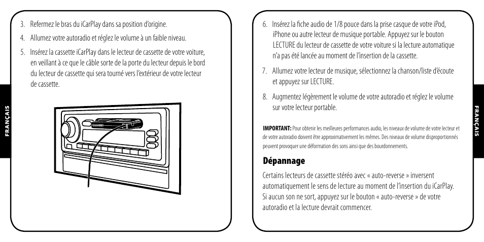 Dépannage | Monster iCarPlay Cassette 800 User Manual | Page 7 / 38