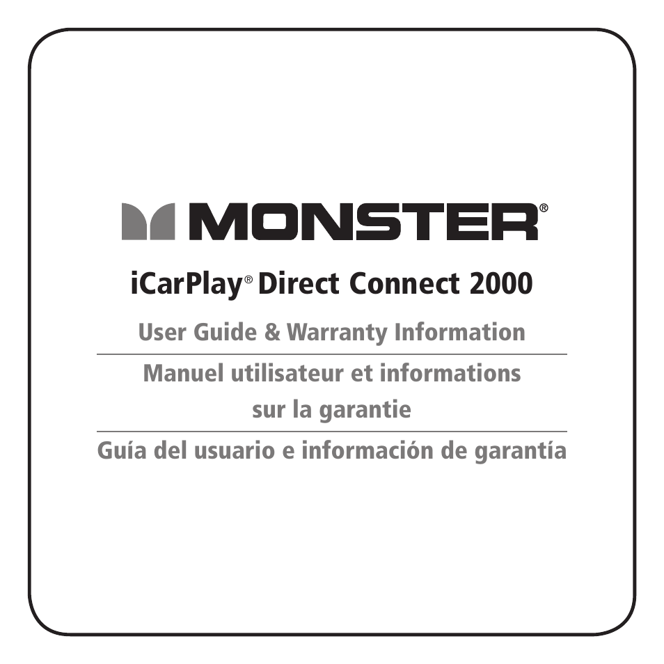 Monster iCarPlay Direct Connect 2000 User Manual | 64 pages