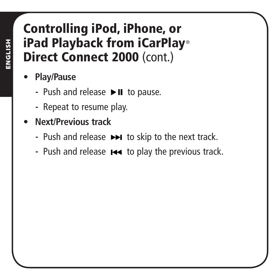 Direct connect 2000 (cont.) | Monster iCarPlay Direct Connect 2000 User Manual | Page 10 / 64