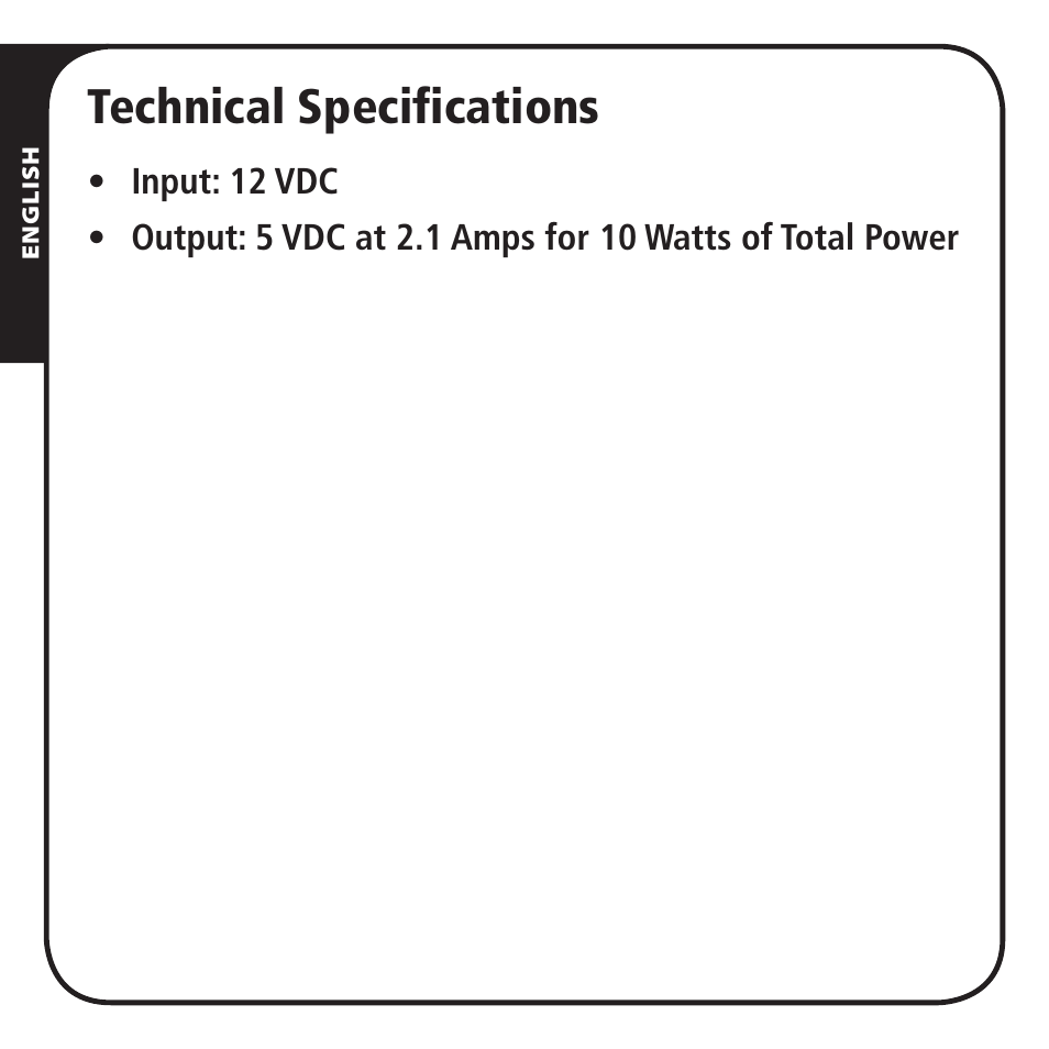 Technical specifications | Monster iCarPlay Direct Connect 2000 User Manual | Page 2 / 64