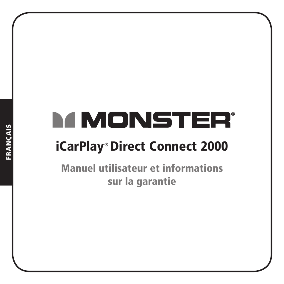 Icarplay, Direct connect 2000, Manuel utilisateur et informations sur la garantie | Monster iCarPlay Direct Connect 2000 User Manual | Page 20 / 64