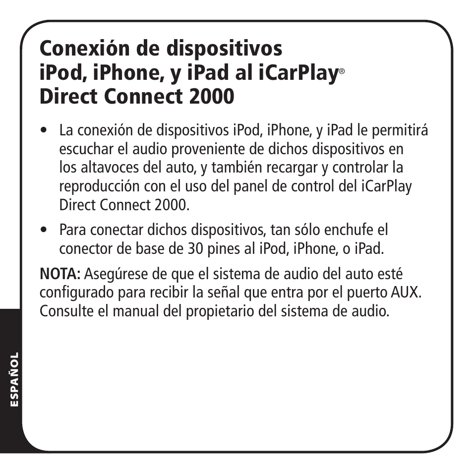 Direct connect 2000 | Monster iCarPlay Direct Connect 2000 User Manual | Page 48 / 64