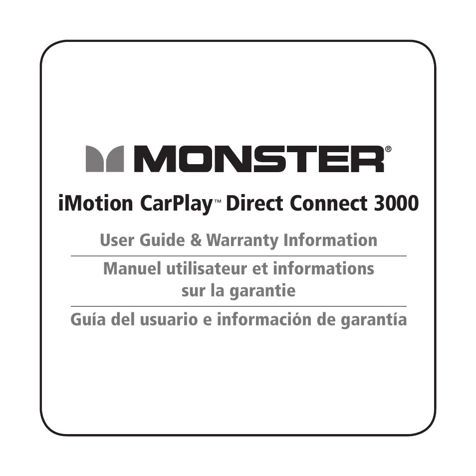 Monster iMotion CarPlay Direct Connect 3000 User Manual | 52 pages