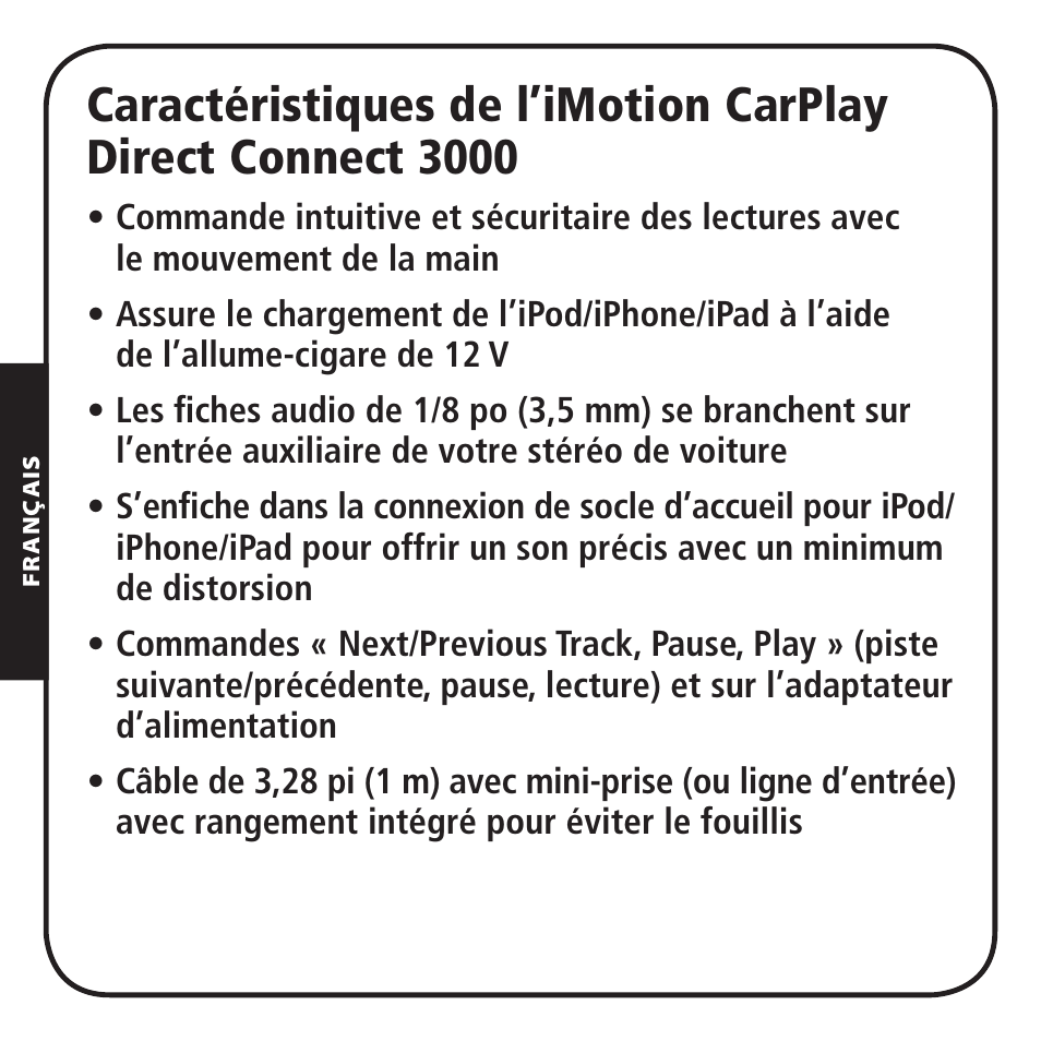 Monster iMotion CarPlay Direct Connect 3000 User Manual | Page 18 / 52