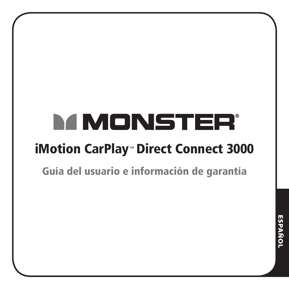 Imotion carplay, Direct connect 3000, Guía del usuario e información de garantía | Monster iMotion CarPlay Direct Connect 3000 User Manual | Page 35 / 52