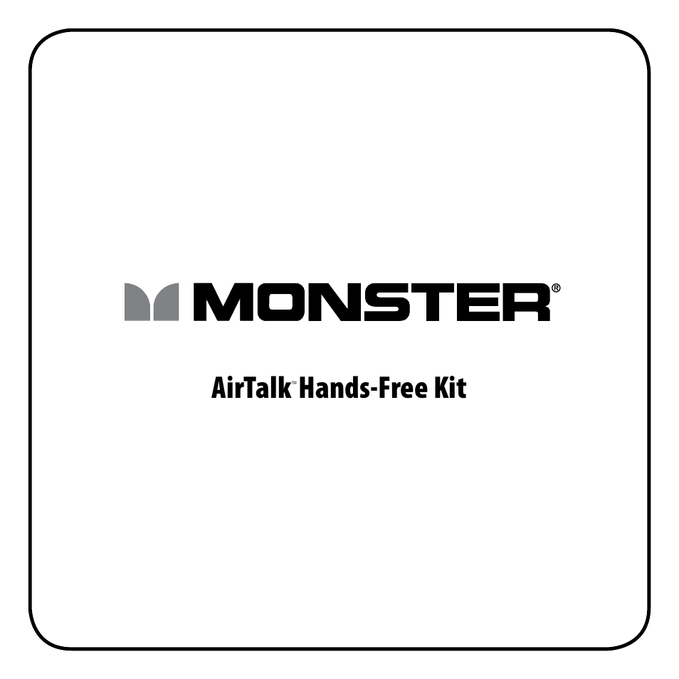 Monster AirTalk Hands-Free Kit User Manual | 97 pages