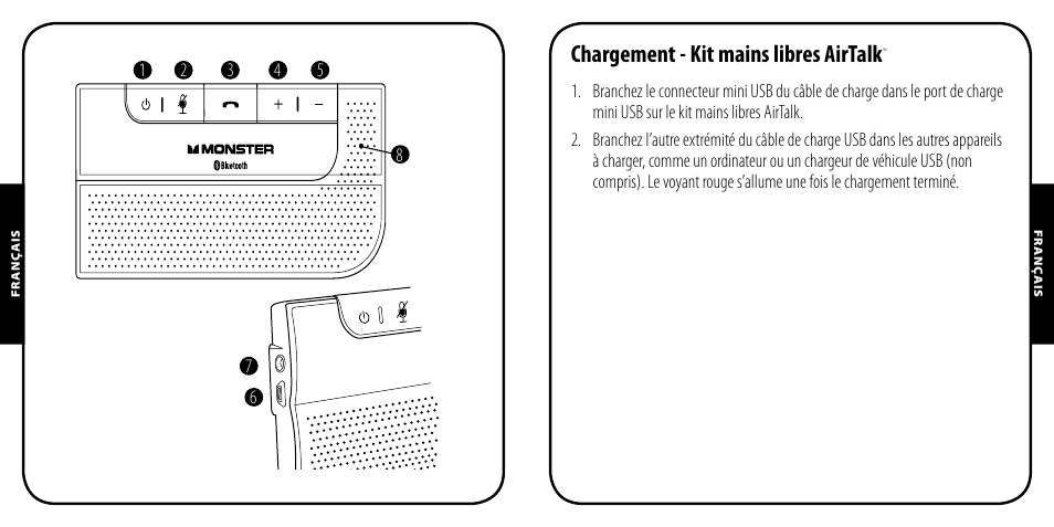 Chargement - kit mains libres airtalk | Monster AirTalk Hands-Free Kit User Manual | Page 14 / 97