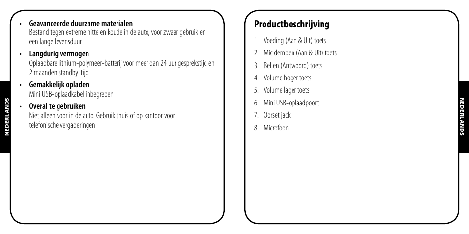 Productbeschrijving | Monster AirTalk Hands-Free Kit User Manual | Page 36 / 97