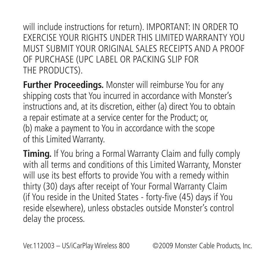 Monster iCarPlay Wireless 800 User Manual | Page 21 / 24