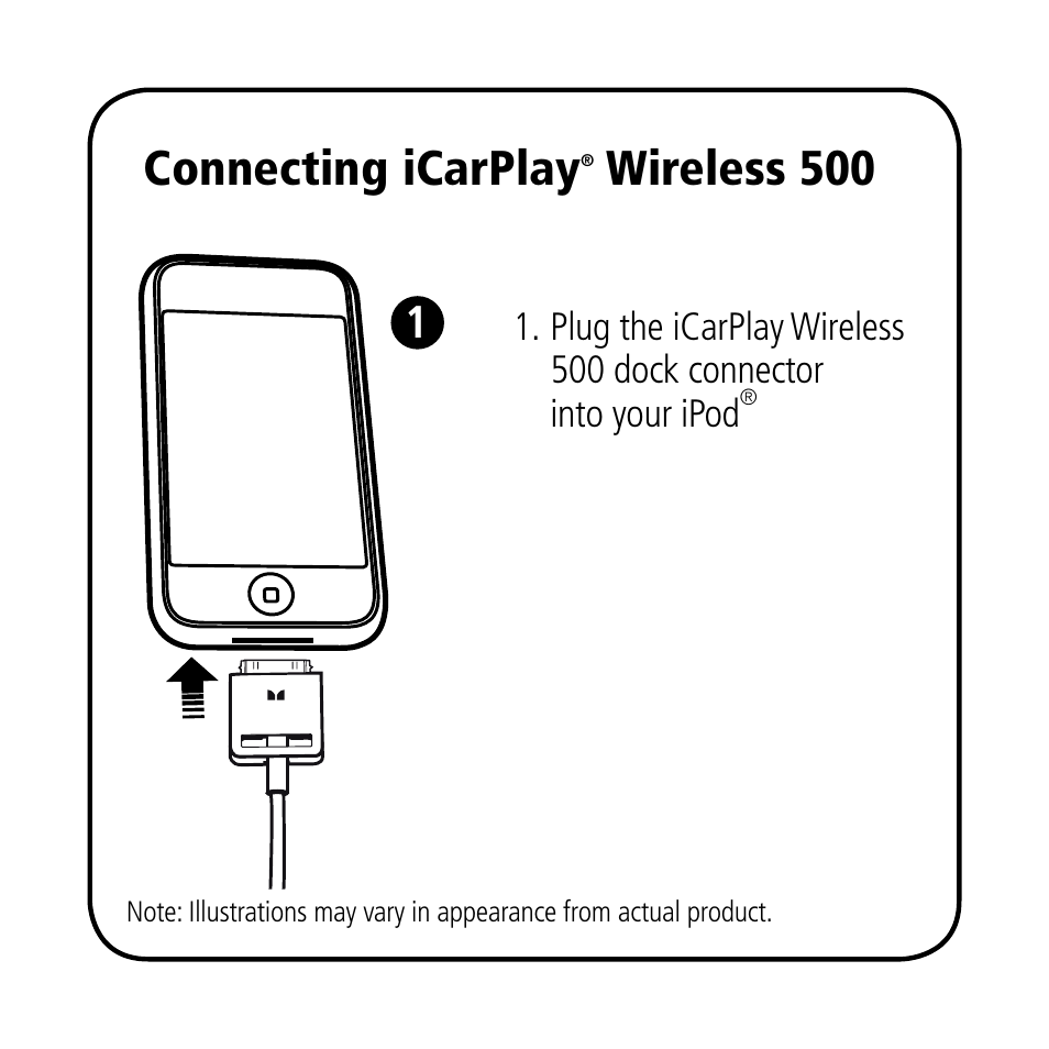 Connecting icarplay, Wireless 500 | Monster iCarPlay Wireless 500 User Manual | Page 4 / 20