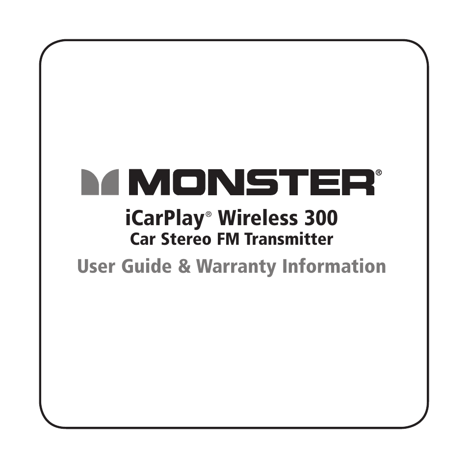 Monster iCarPlay Wireless 300 User Manual | 25 pages