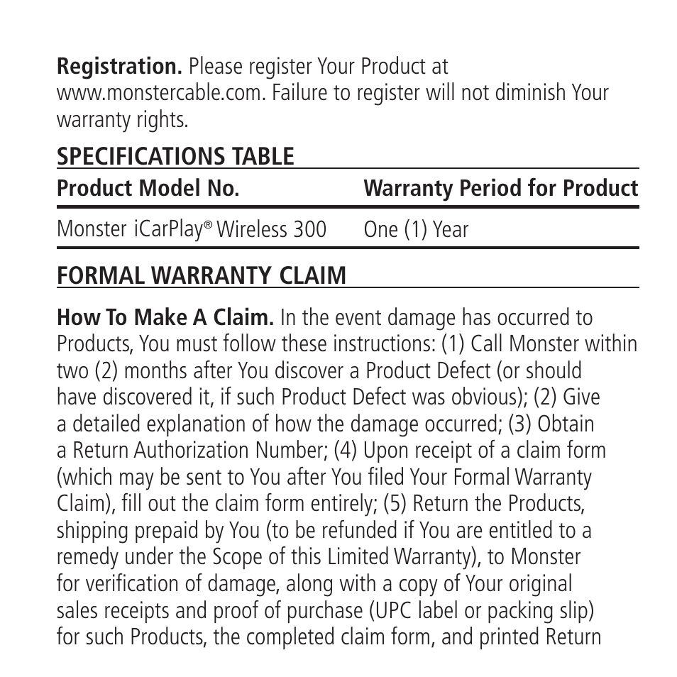 Monster iCarPlay Wireless 300 User Manual | Page 21 / 25