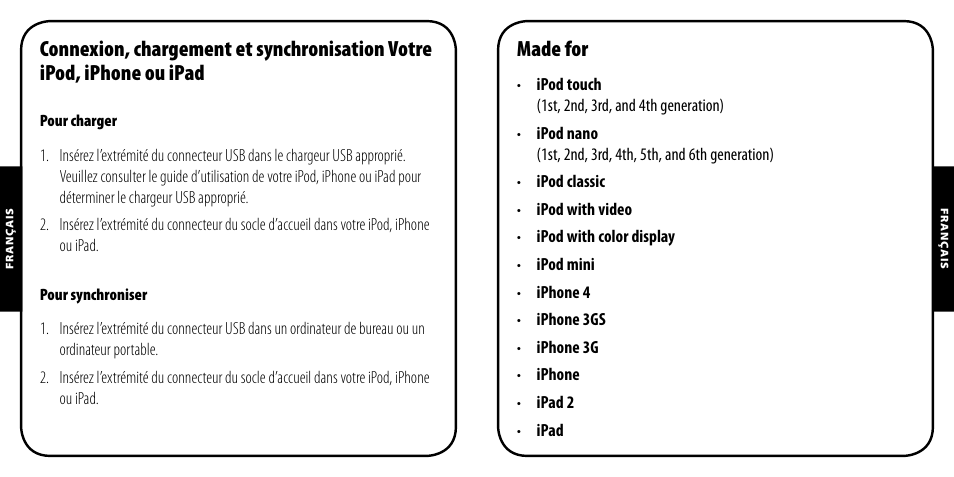 Made for | Monster iCable Dock Connect User Manual | Page 5 / 26