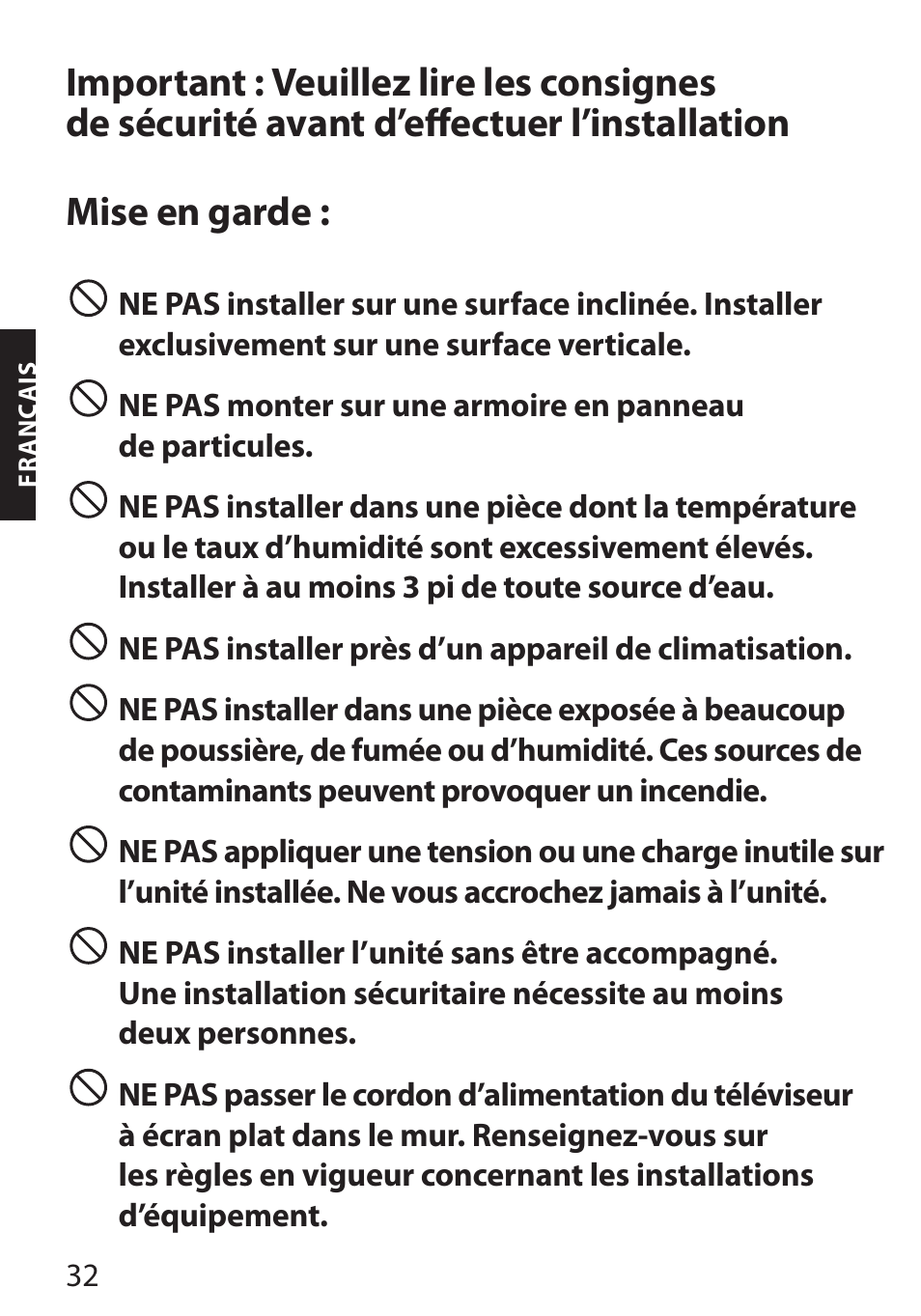 Monster FlatScreen SuperThin Flat Mount - Up to 46” Screens User Manual | Page 36 / 106