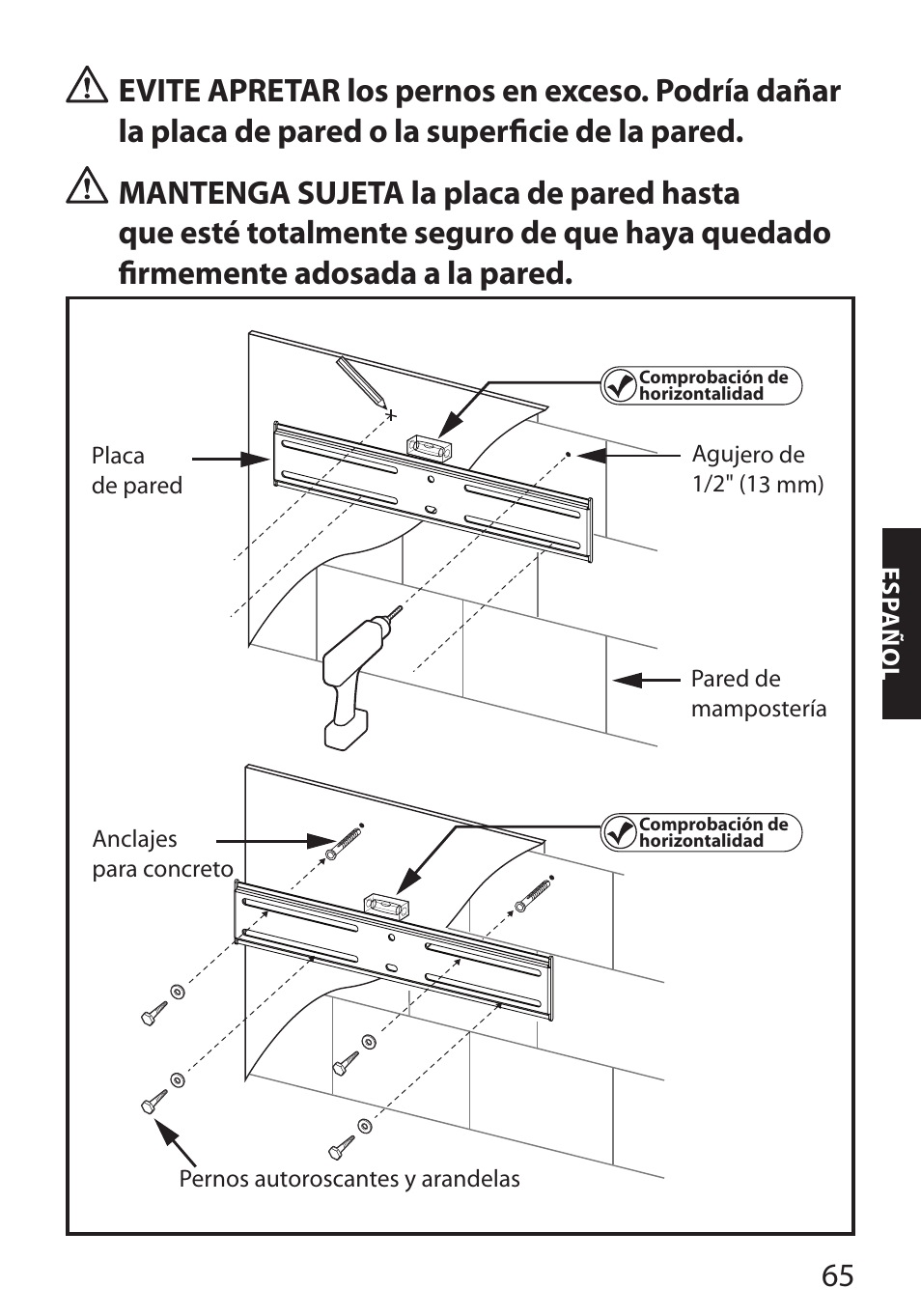 Monster FlatScreen SuperThin Flat Mount - Up to 46” Screens User Manual | Page 69 / 106