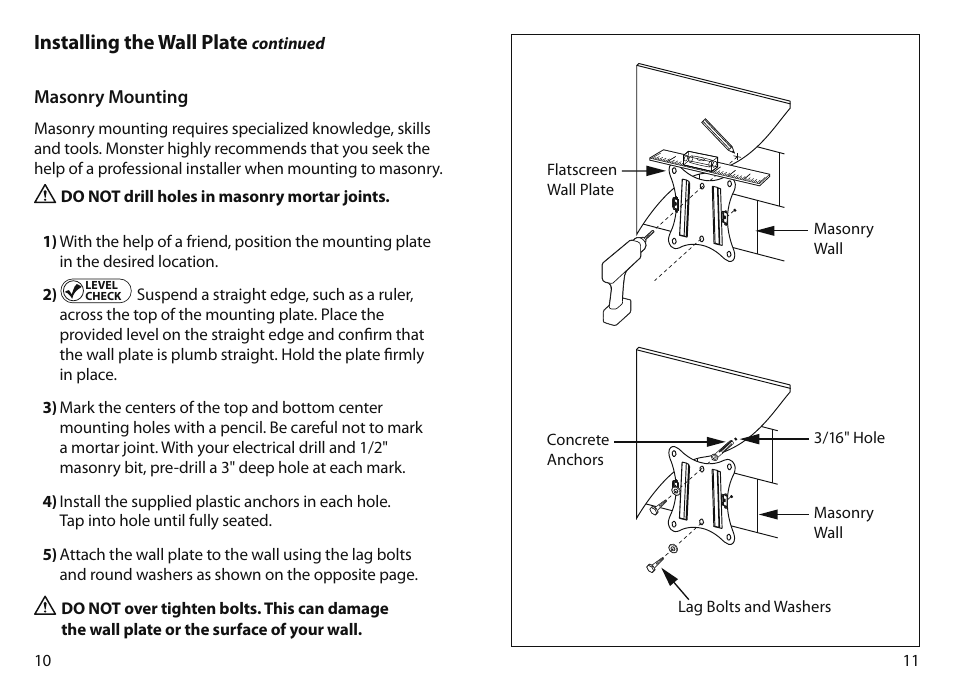 Monster FlatScreen SuperThin Flat Mount - Up to 27” Screens User Manual | Page 8 / 13