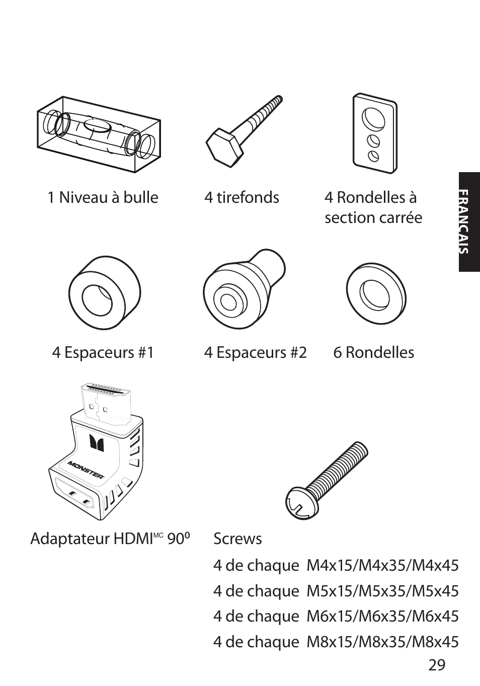 Monster FlatScreen SuperThin Flat Mount - Up to 104” Screens User Manual | Page 33 / 104