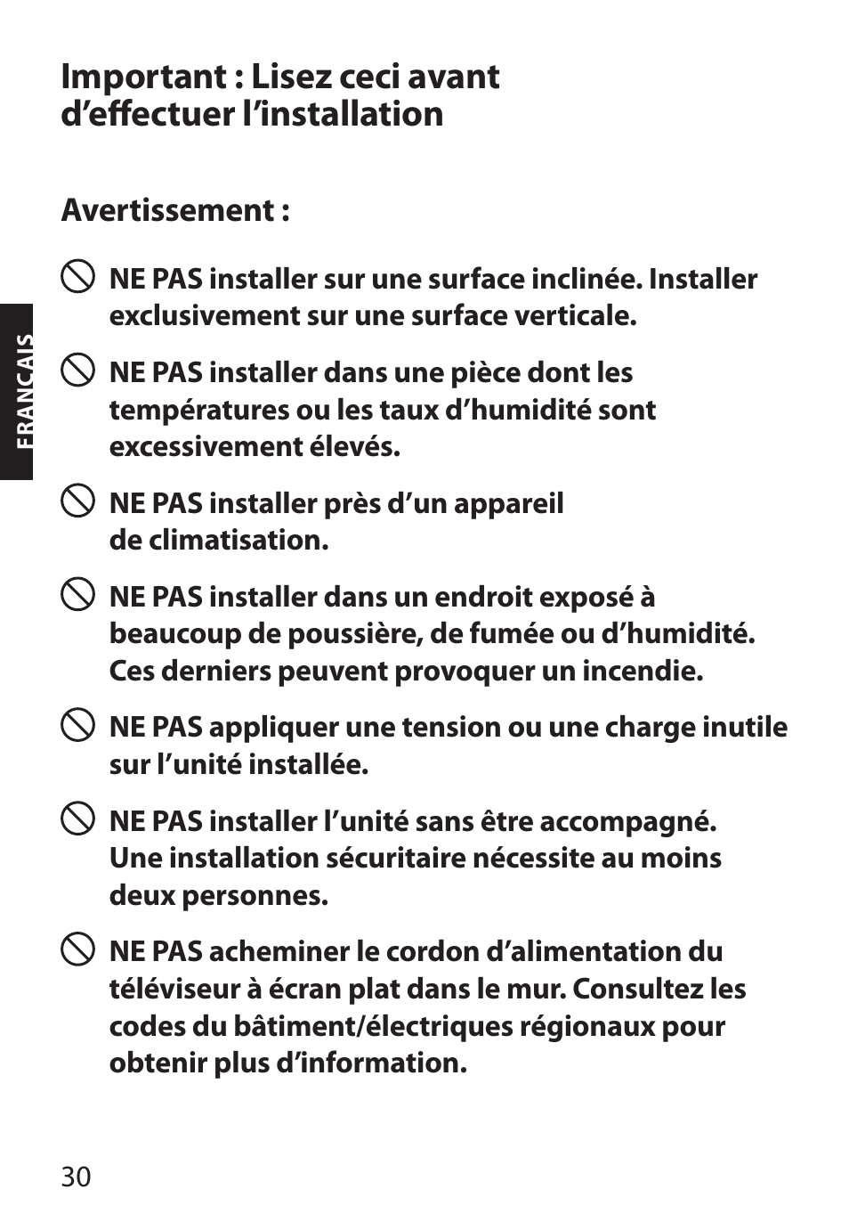 Monster FlatScreen SuperThin Flat Mount - Up to 104” Screens User Manual | Page 34 / 104