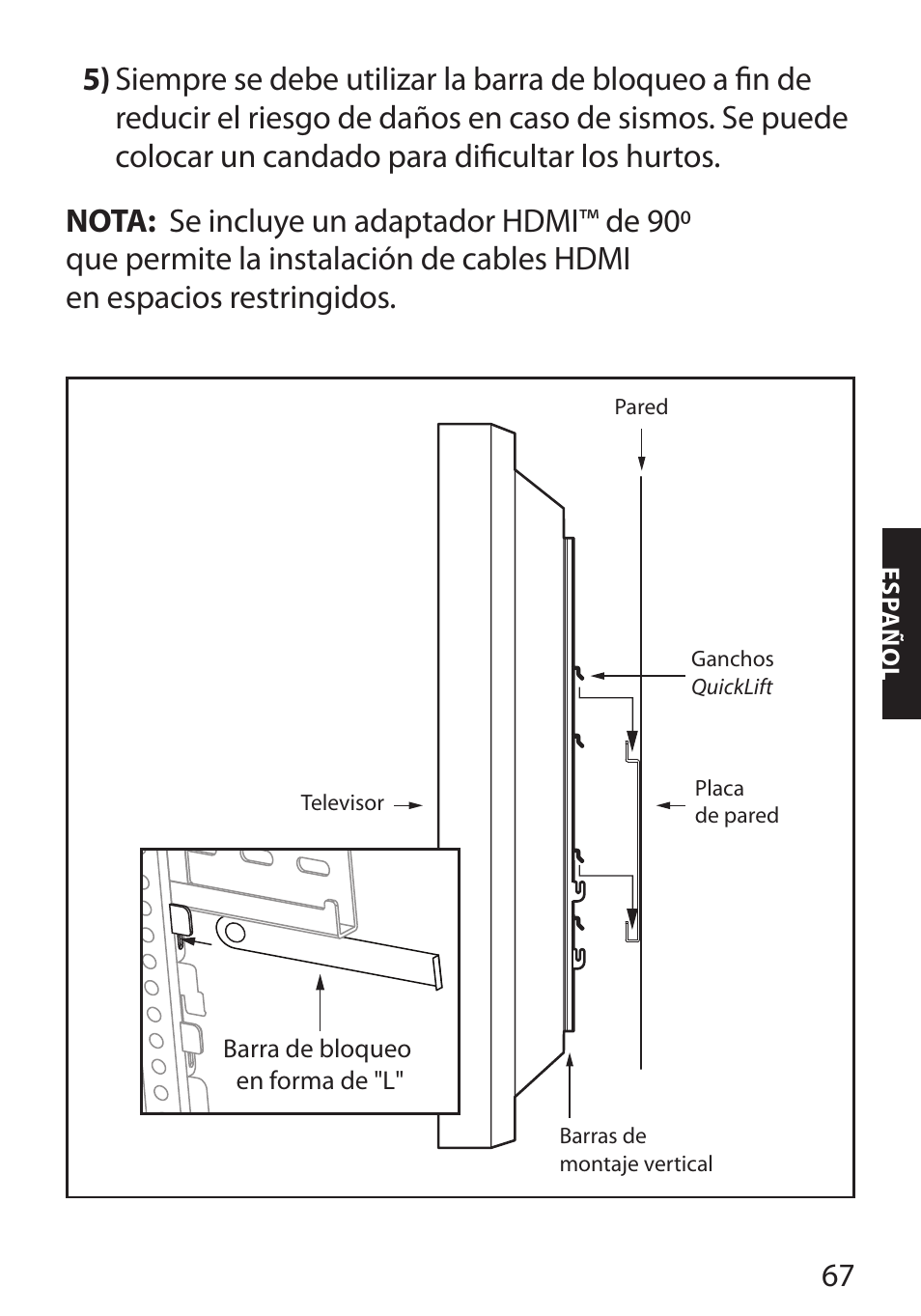 Monster FlatScreen SuperThin Flat Mount - Up to 104” Screens User Manual | Page 71 / 104