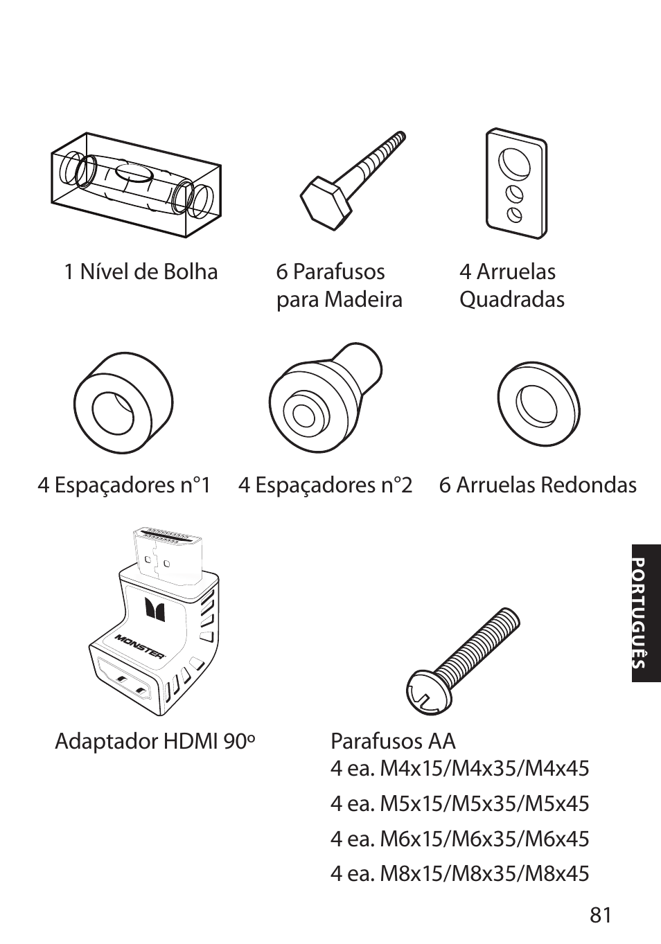 Monster FlatScreen SuperThin Flat Mount - Up to 104” Screens User Manual | Page 85 / 104