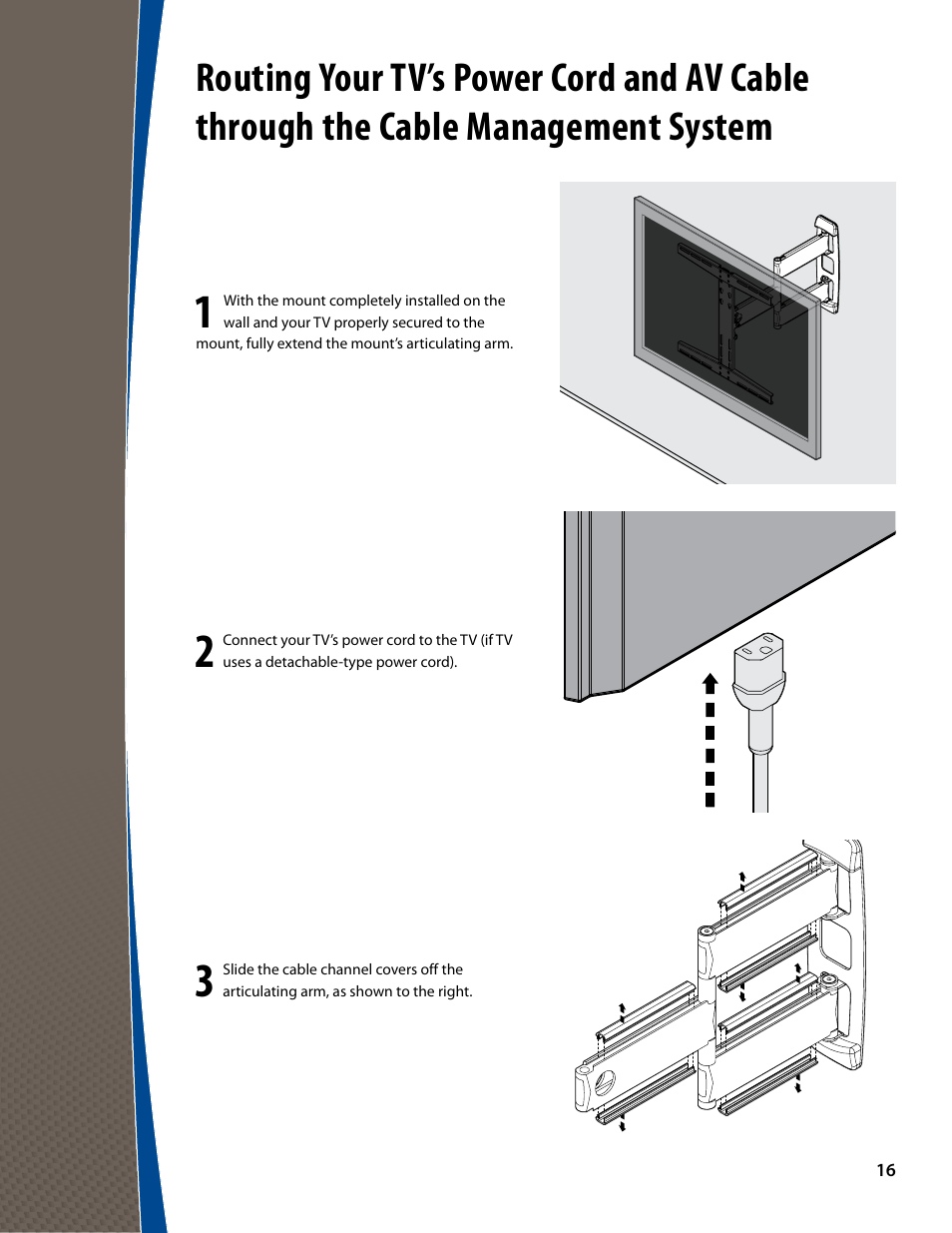 Monster FlatScreen SuperThin Articulating Mount - Up to 46” Screens User Manual | Page 16 / 20