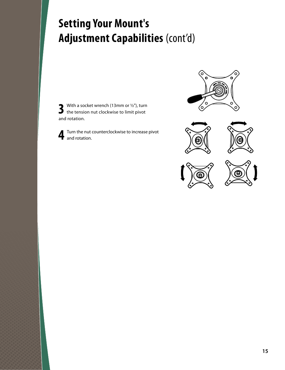 Monster FlatScreen SuperThin Tilt Mount - Up to 27” Screens User Manual | Page 15 / 20